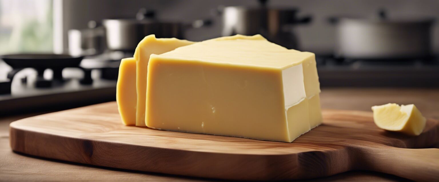 Butter on a cutting board
